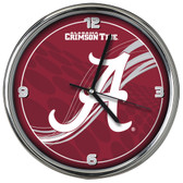 Alabama Crimson Tide 12 Dynamic  Chrome Clock