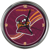 Virginia Tech Hokies 12 Dynamic  Chrome Clock