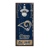 Los Angeles Rams Sign Wood 5x11 Bottle Opener