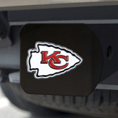 Kansas City Chiefs Hitch Cover Color Emblem on Black
