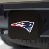 New England Patriots Hitch Cover Color Emblem on Black