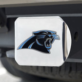 Carolina Panthers Hitch Cover Color Emblem on Chrome