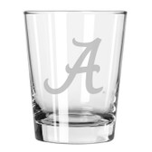 Alabama Crimson Tide Etched 15 oz Double Old Fashioned Glass Set of 2