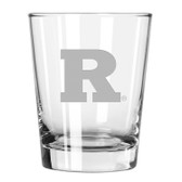 Rutgers Scarlet Knights Etched 15 oz Double Old Fashioned Glass Set of 2