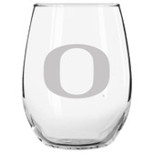 Oregon Ducks Etched 15 oz Stemless Wine Glass Set of 2 Tumbler
