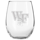 Wake Forest Demon Deacons Etched 15 oz Stemless Wine Glass Set of 2 Tumbler