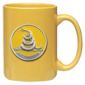 Don't Tread On Me Coffee Mug, Yellow