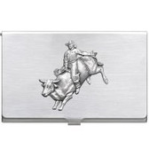 Bull rider Business Card Case