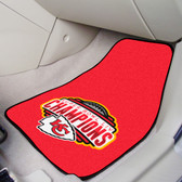 Kansas City Chiefs Super Bowl LIV 54 2-pc Carpet Car Mat Set