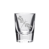 Dragonfly Deep Etched Shot Glass