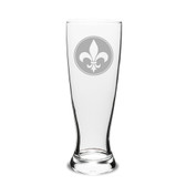 Fleur De Lis Deep Etched University Beer Pilsner Glass