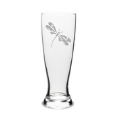 Dragonfly Deep Etched University Beer Pilsner Glass