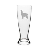 Llama Deep Etched University Beer Pilsner Glass