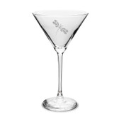 Dragonfly Deep Etched Martini Glass