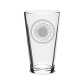 Sunflower Deep Etched Classic Pub Pint Glass