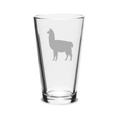 Llama Deep Etched Classic Pub Pint Glass