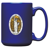 Statue of Liberty Constitution Blue Coffee Mug