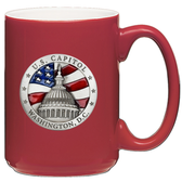 US Capitol Dome Red Coffee Mug