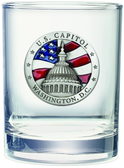 US Capitol Dome Double Old Fashioned Glass