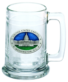 US Capitol Building Stein Glass
