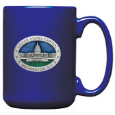 US Capitol Building Blue Coffee Mug