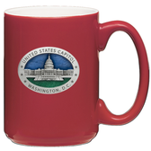 US Capitol Building Red Coffee Mug