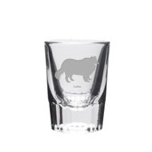 Collie Deep Etched Shot Glass