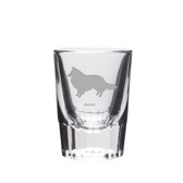 Sheltie Deep Etched Shot Glass