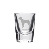 Boston Terrier Deep Etched Shot Glass