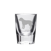 Labrador Deep Etched Shot Glass