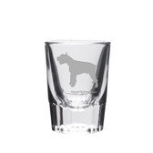 Giant Schnauzer Deep Etched Shot Glass