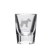 Fox Terrier Deep Etched Shot Glass