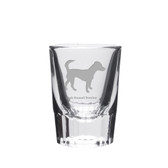 Jack Russel Terrier Deep Etched Shot Glass
