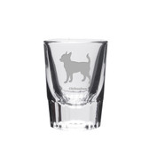 Chihuahua Deep Etched Shot Glass