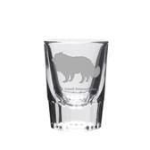 Small Pomeranian Deep Etched Shot Glass