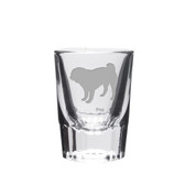 Pug Deep Etched Shot Glass