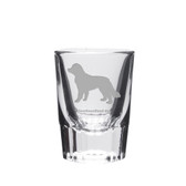 Newfoundland Dog Deep Etched Shot Glass