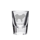 Tibetan Mastiff Deep Etched Shot Glass