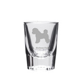 Bichon Frise Deep Etched Shot Glass