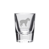 Wheaten Terrier Deep Etched Shot Glass