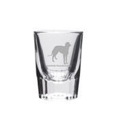 Scottish Deerhound Deep Etched Shot Glass