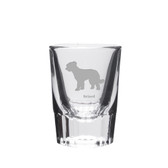 Briard Deep Etched Shot Glass