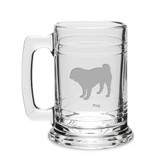 Pug Deep Etched 15 oz Colonial Tankard