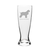 American Cocker Spaniel Deep Etched 23 oz University Beer Pilsner