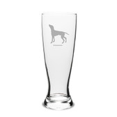 Weimaraner Deep Etched 23 oz University Beer Pilsner