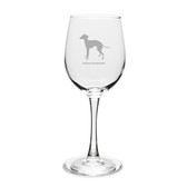 Italian Greyhound 12 oz Classic White Wine Glass