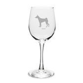 Basenji 12 oz Classic White Wine Glass