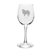 Keeshond 12 oz Classic White Wine Glass