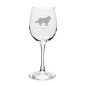 Samoyed 12 oz Classic White Wine Glass