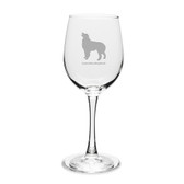 Australian Shepherd 12 oz Classic White Wine Glass